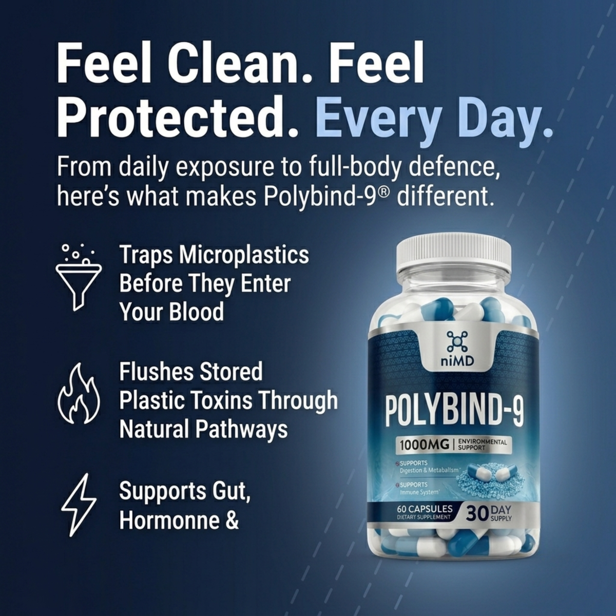 niMD Polybind-9 — daily microplastic and joint protection